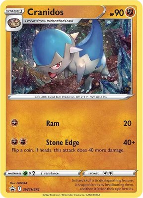 Cranidos, Sword & Shield Promo Cards