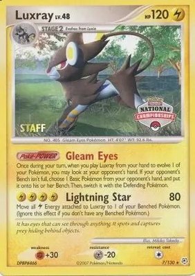 Luxray (National Championships) [Staff], League & Championship Cards