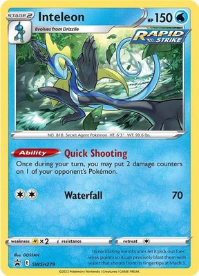 Inteleon, Sword & Shield Promo Cards