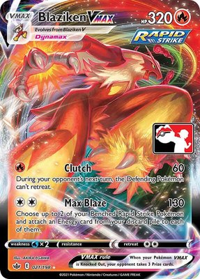 Blaziken VMAX, Prize Pack Series Cards