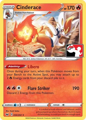 Cinderace, Prize Pack Series Cards