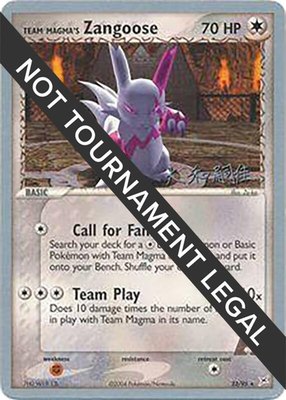 Team Magma's Zangoose (Tsuguyoshi Yamato), World Championship Decks