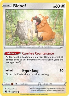 Bidoof, Crown Zenith
