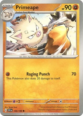 Primeape, Scarlet & Violet Base Set