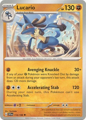 Lucario, Scarlet & Violet Base Set