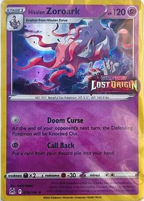 Hisuian Zoroark (Lost Origin Stamped), Miscellaneous Cards & Products