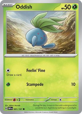Oddish, Obsidian Flames