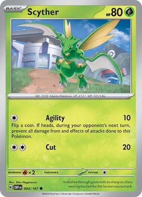 Scyther, Obsidian Flames
