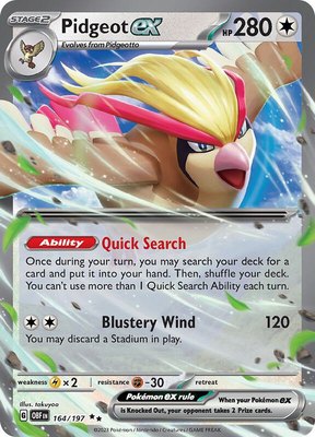 Pidgeot ex, Obsidian Flames