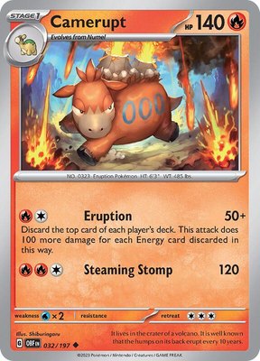 Camerupt, Obsidian Flames