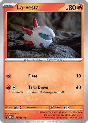 Larvesta, Obsidian Flames