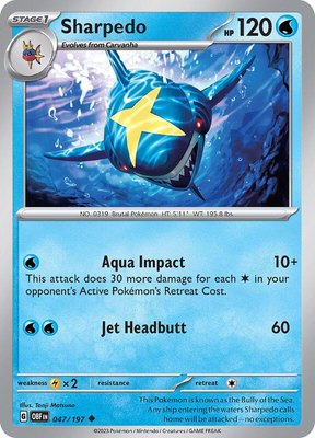 Sharpedo, Obsidian Flames