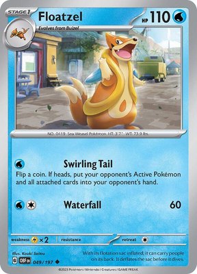 Floatzel, Obsidian Flames