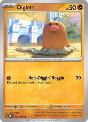 Diglett, Obsidian Flames