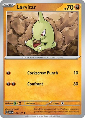 Larvitar, Obsidian Flames