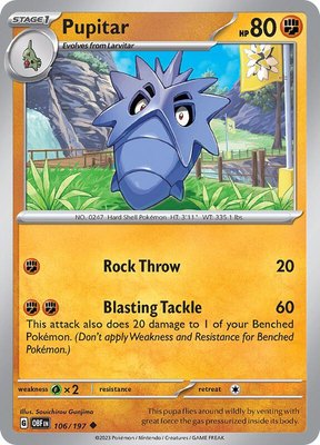 Pupitar, Obsidian Flames