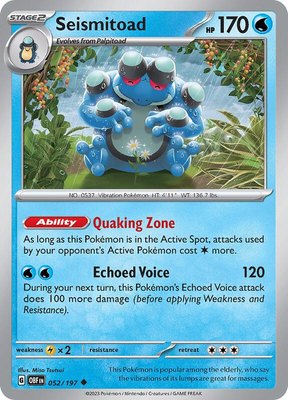 Seismitoad, Obsidian Flames