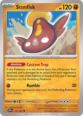 Stunfisk, Obsidian Flames