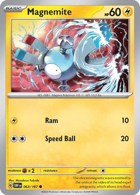 Magnemite, Obsidian Flames
