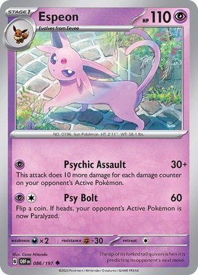 Espeon, Obsidian Flames