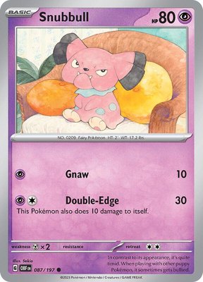 Snubbull, Obsidian Flames