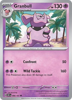 Granbull, Obsidian Flames