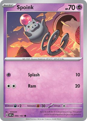 Spoink, Obsidian Flames