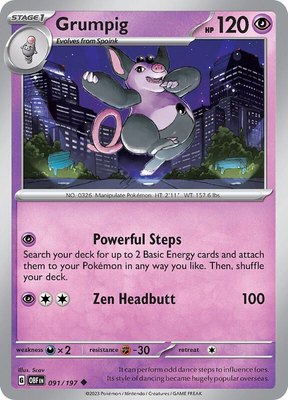 Grumpig, Obsidian Flames