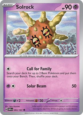 Solrock, Obsidian Flames