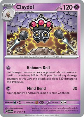 Claydol, Obsidian Flames