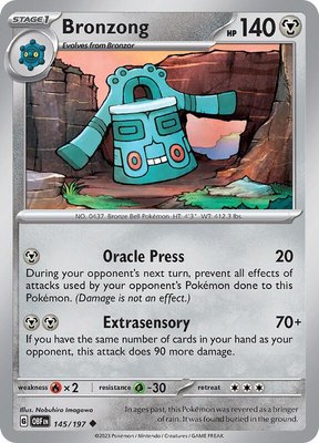 Bronzong, Obsidian Flames