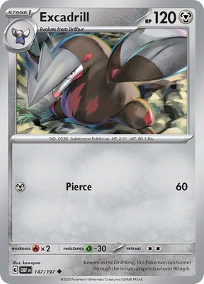 Excadrill, Obsidian Flames