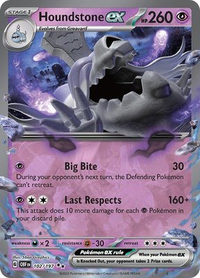 Houndstone ex, Obsidian Flames
