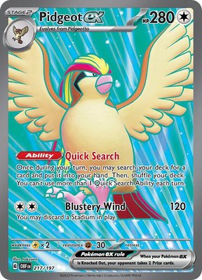 Pidgeot ex, Obsidian Flames