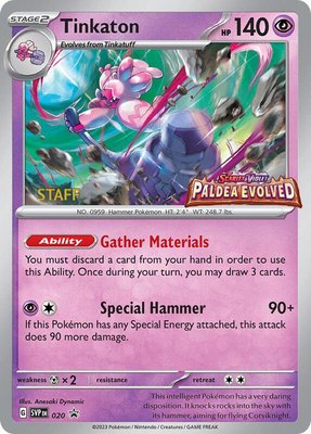 Tinkaton (Prerelease) [Staff], Scarlet & Violet Promo Cards