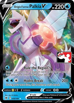 Origin Forme Palkia V, Prize Pack Series Cards