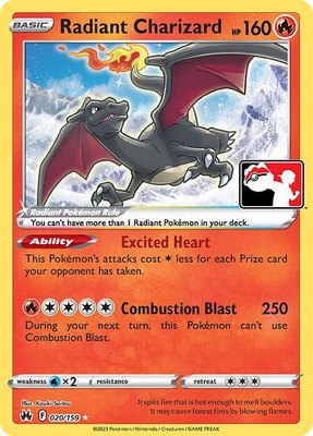 Radiant Charizard, Prize Pack Series Cards