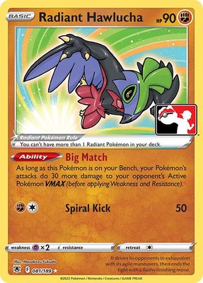 Radiant Hawlucha, Prize Pack Series Cards