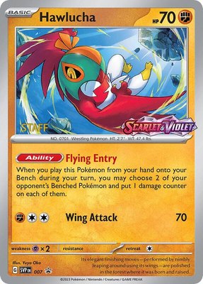 Hawlucha (Prerelease) [Staff], Scarlet & Violet Promo Cards