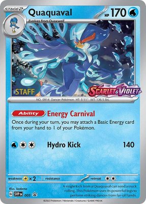 Quaquaval (Prerelease) [Staff], Scarlet & Violet Promo Cards