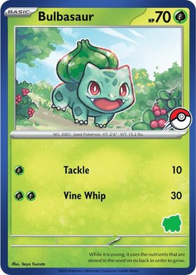 Bulbasaur (Blue Border), My First Battle