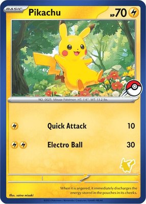 Pikachu (Blue Border), My First Battle