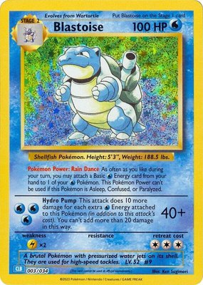 Blastoise, Trading Card Game Classic