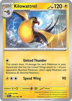 Kilowattrel, Paldean Fates