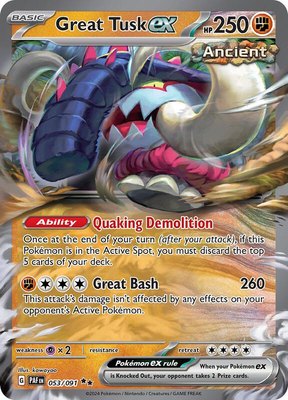 Great Tusk ex, Paldean Fates