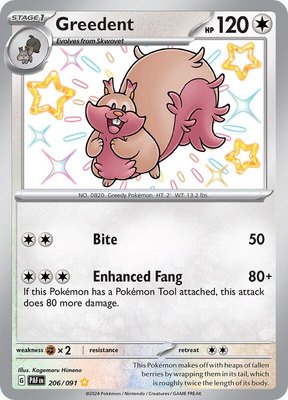 Greedent, Paldean Fates