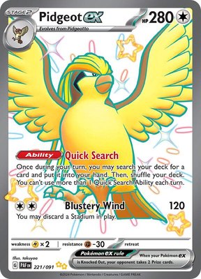 Pidgeot ex, Paldean Fates