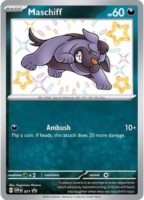 Maschiff, Scarlet & Violet Promo Cards