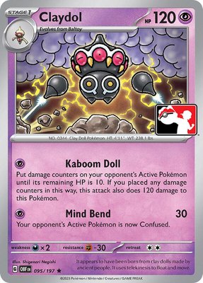 Claydol, Prize Pack Series Cards