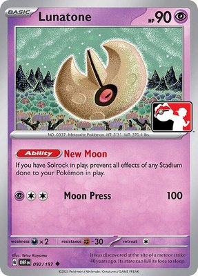 Lunatone, Prize Pack Series Cards